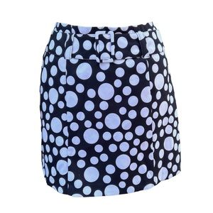 Accomplice Black w/White Dots Belted Mini Size Small Made in USA